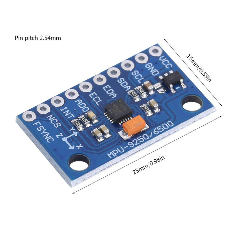 MPU‑9250 GY‑9250 Sensor Magnético de Aceleración Giroscópica de 9 Ejes MPU‑9250 GY‑9250 Sensor Magnético de Aceleración Giroscópica de 9 Ejes