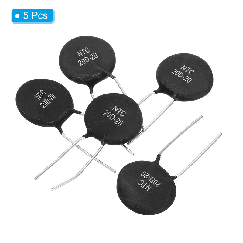 PATIKIL NTC Thermistors Resistors 1.5 Ohm NTC1.5D-15 High Sensitive Current Limiter Temperature Sensor For Measurement Temperature Black Pack Of 10