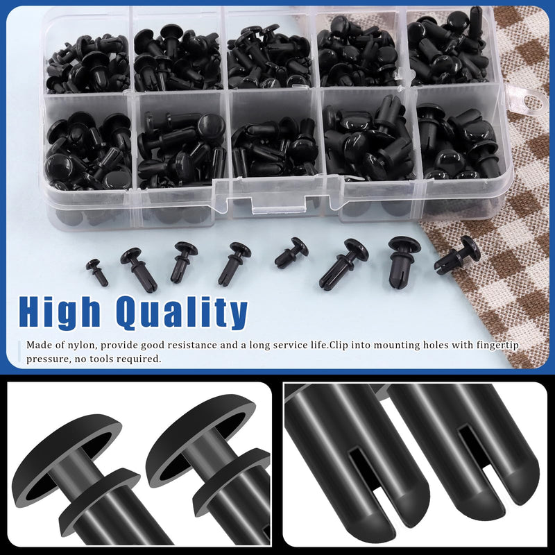 Glarks 240pcs 8 Sizes Nylon Removable Push Head Fasteners Rivets 2MM glarks-240pcs-8-sizes-nylon-removable-push-head-fasteners-rivets-2mm