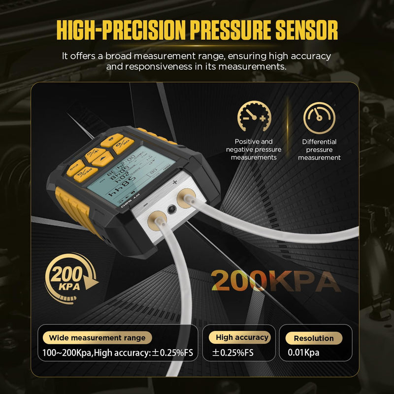 SNDWAY SW-512 Digitale manometer Differentiële gasdrukmeter Meetinstrumenten, barometrische meters / SW-512B / SW-512C 1420 SNDWAY SW-512 Digitale manometer Differentiële gasdrukmeter Meetinstrumenten, barometrische meters / SW-512B / SW-512C 1420