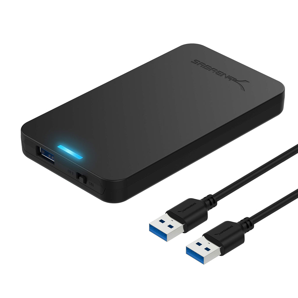 [Australia - AusPower] - SABRENT 2.5 Inch SATA to USB 3.0 Tool Free External Hard Drive Enclosure [Optimized for SSD, Support UASP SATA III] Black (EC-UASP) 