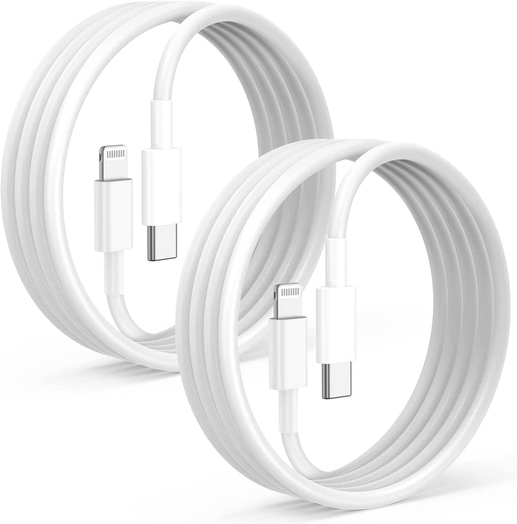 [Australia - AusPower] - 2Pack for iPhone14/13/12 Fast Charger Cable 6ft [Apple MFi Certified], USB Type C to Lightning Cable 6 Foot Apple iPhone Charging Cord for iPhone14 13 12 Pro XR XS Plus 6 feet White 2 