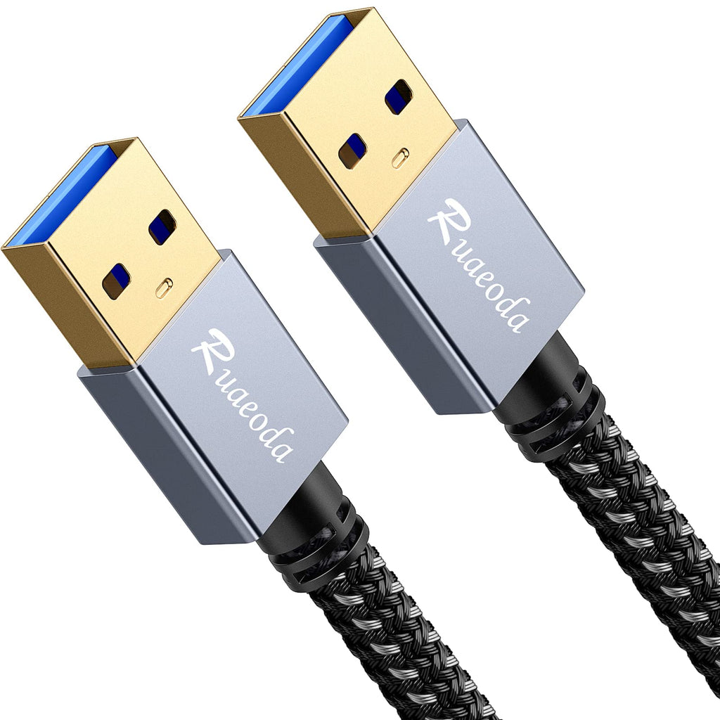 [Australia - AusPower] - USB to USB Cable 3 ft, USB 3.0 Male to Male Type A to A Double Sided USB Cord for Data Transfer,Hard Drive,Laptop,DVD,TV,USB Hub and More 3Ft 