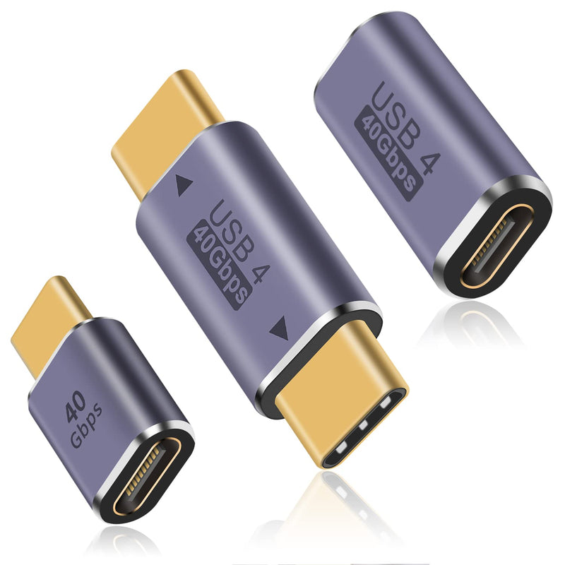 [Australia - AusPower] - Duttek USB C Extender Adapter (3 Pack), 40Gbps USB C Coupler, USB C Male to Female Adapter and USB C Male to Male Connector with 8K@60Hz Video Display for Steam Deck, MacBook,Thunderbolt ect 