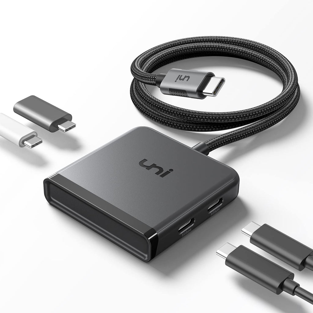[Australia - AusPower] - USB C Hub, uni 4 Ports USB C Splitter USB C to USB C Hub Multiport Adapter for Laptop, MacBook Pro/Air, iMac, iPad Pro, Dell, HP, Chromebook, and Samsung Galaxy S23/S22 