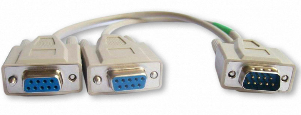 [Australia - AusPower] - Your Cable Store 1 Foot DB9 9 Pin Serial Port Y Cable 1 Male / 2 Female RS232 1 Pack 