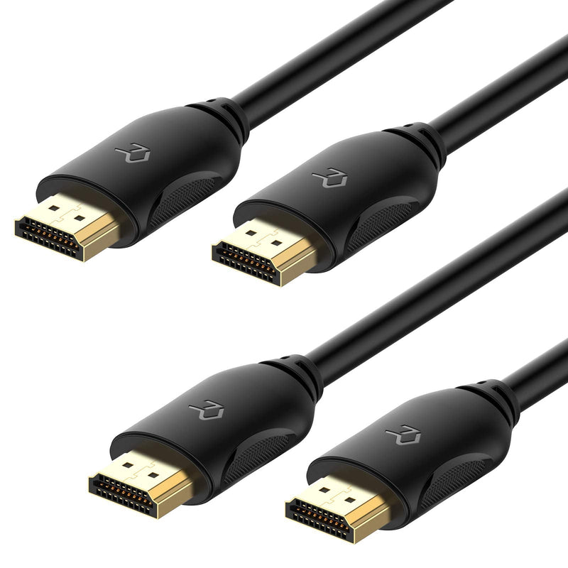 [Australia - AusPower] - Rankie HDMI Cable, High-Speed HDTV Cable, Supports Ethernet, 3D, 4K and Audio Return, 2 Pack, 6ft 