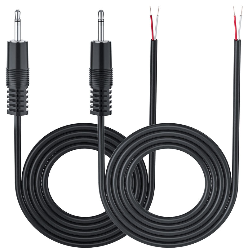 [Australia - AusPower] - Ancable 2-Pack 3.5mm 1/8" Monaural Mini Mono Plug to Bare Wire 6-Feet - 12V DC Trigger ON/Off Cable 