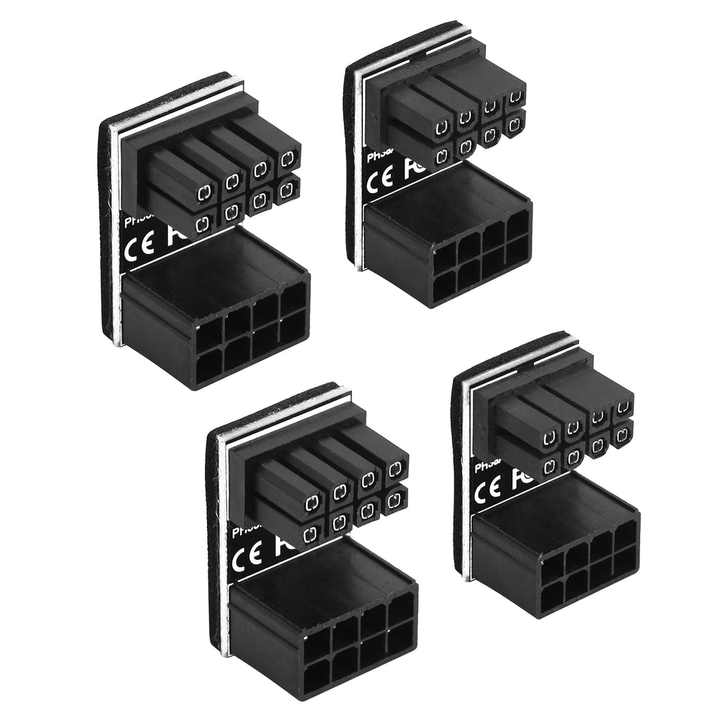 [Australia - AusPower] - SinLoon ATX 8Pin Female to 8pin Male 180 Degree Angled Adapter for Desktops Graphics Card 4 Pack (8Pin) 