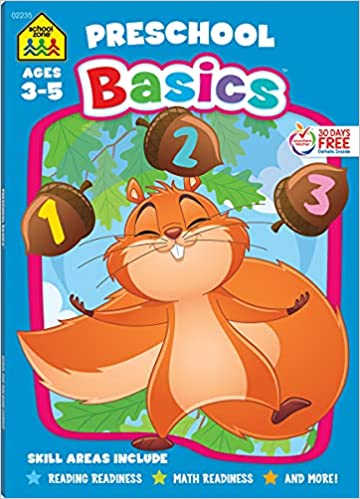 [Australia - AusPower] - School Zone - Preschool Basics Workbook - 64 Pages, Ages 3 to 5, Colors, Numbers, Counting, Matching, Classifying, Beginning Sounds, and More (School Zone Basics Workbook Series) 