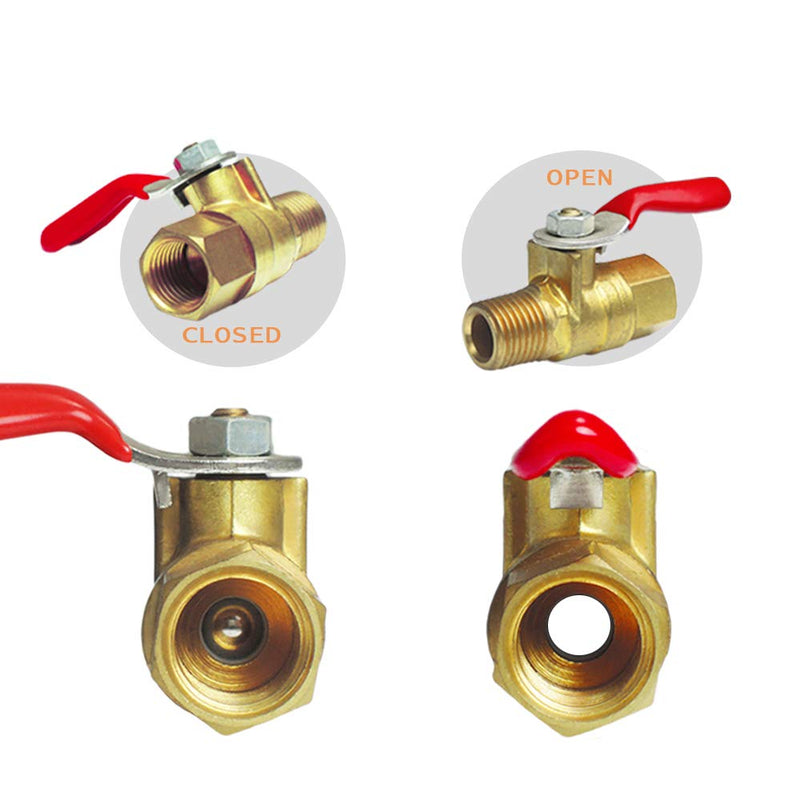Forged Brass Mini Ball Valve - 1/4 NPT Male X Female, 600 WOG Rating, Nickel Plated