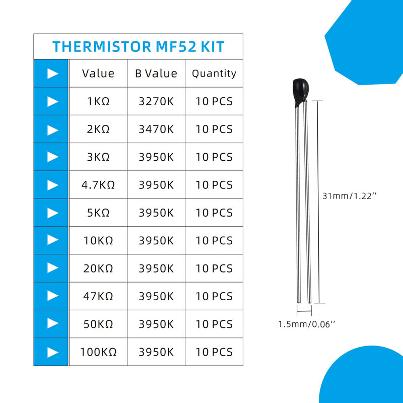 NTC Thermistor Resistors 5D-9 3A 5 Ohm Inrush Current Limiter Temperature  Sensors 40 Pcs 