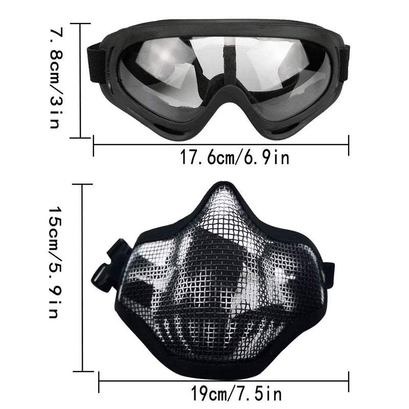 Impact Resistant Cosplay Face Iron Mesh Mask for Adult CS Paintball Game(1)