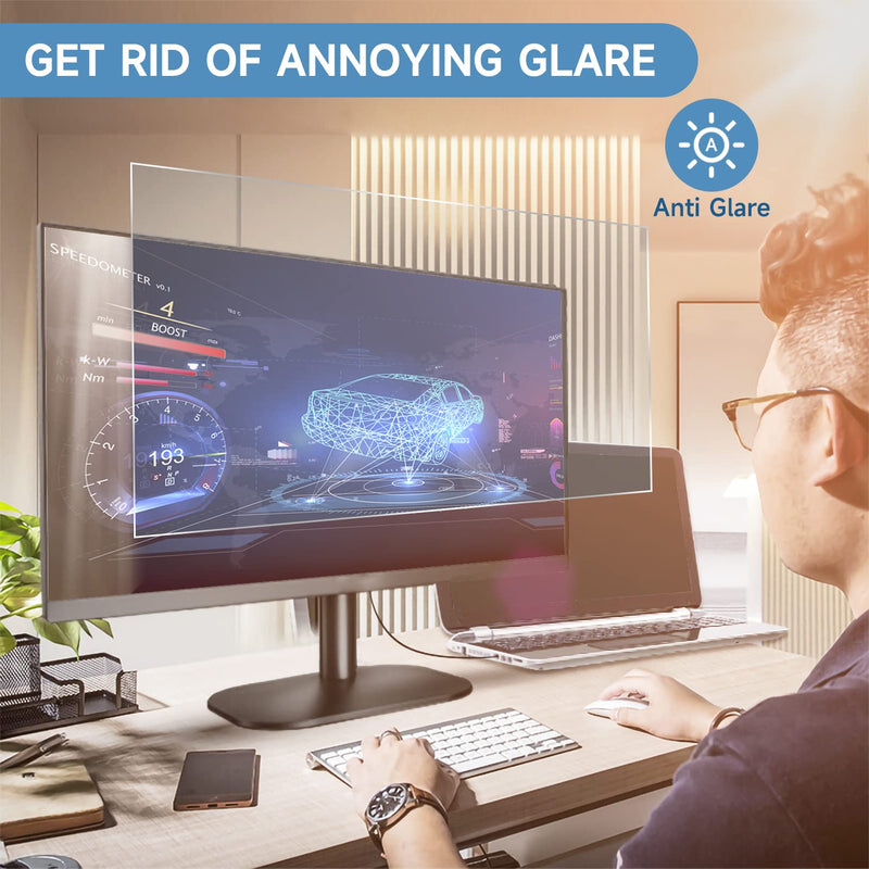 2 Pack 21.5 Inch Anti Glare Screen Protector, Eye Protection Anti