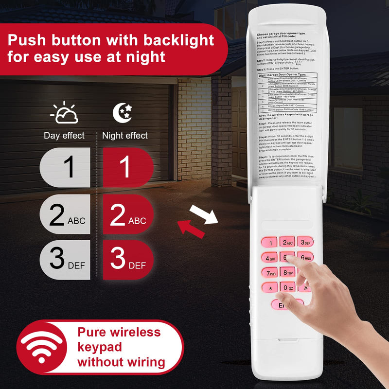 LPWKP/MDTK Megacode 318MHZ Keyless Entry Wireless Keypad for Linear