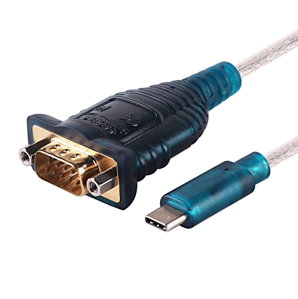 [Australia - AusPower] - 5FT USB Type-C to DB9 RS232 Male Serial Adapter Cable Full Pinout FTDI Chip 5FT USB Type-C to DB9 