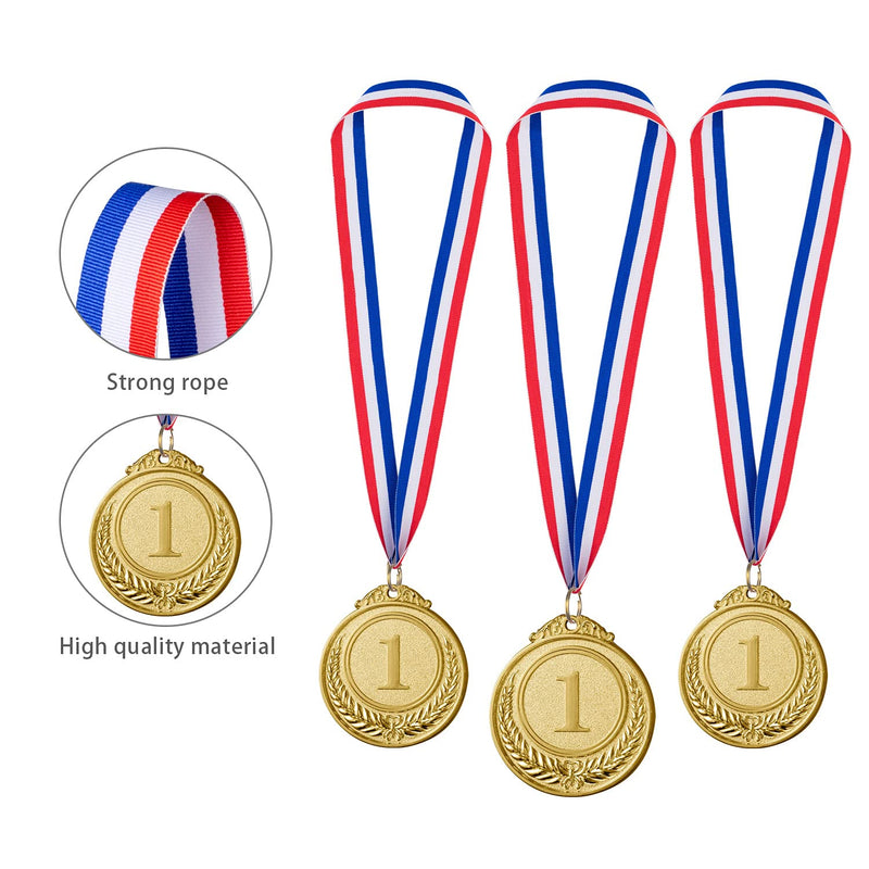 12 Pieces Gold Award Medals Winner Medals Gold Prizes for Sports