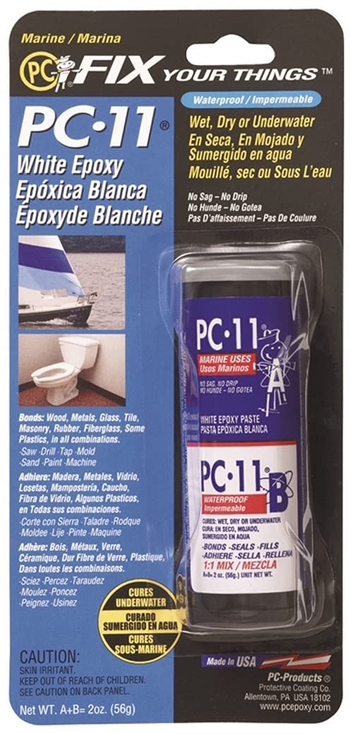 2 Part Marine Epoxy Adhesive Paste 1 lb Bonds Dry Wet & Underwater