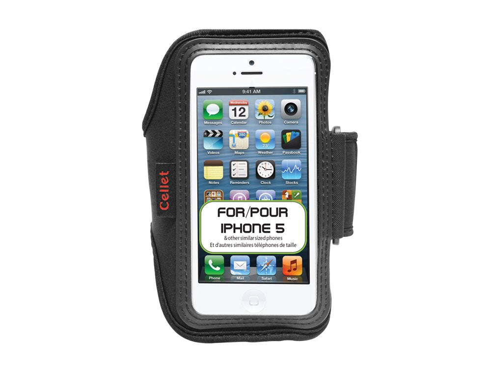 [Australia - AusPower] - Armband for Apple iPhone 5, 5S, 5C, SE with 13in Armband & Key Pocket-Neoprene-by Cellet 