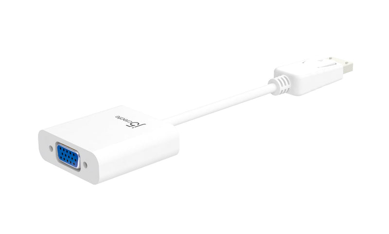 [Australia - AusPower] - j5create DisplayPort to VGA Adapter- 4K 1080p @ 60 Hz | 1.62 Gbps and 2.7 Gbps | Compatible with Apple iMac or MacBook, PC, HDTV, Projectors and More 
