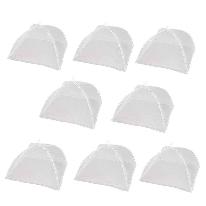 [Australia - AusPower] - 8 Pack Large Pop-Up Mesh Screen Food Cover Tent Umbrella -Collapsible Outdoor Picnic Food Covers Mesh, Food Cover Net- Keep Out Flies, Bugs, Mosquitos - Reusable and Collapsible 8 