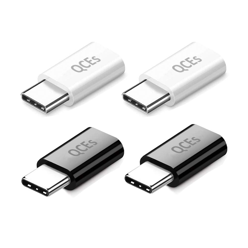[Australia - AusPower] - USB C Fast Charging Adapter 4Pack, QCEs Micro USB to USB C Convert Connector Charger Compatible with Samsung Galaxy S8 Plus S9 S10 S9+ S10+ Note 8/9, Google Pixel 2/3 XL LG V40 V30 V20 G7 G6 G5 More 4 