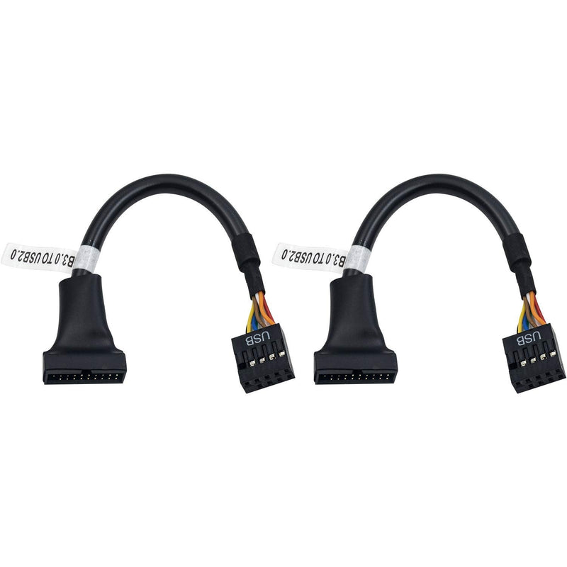 [Australia - AusPower] - Duttek USB 3.0 Header to USB 2.0,USB 3.0 to USB 2.0 Motherboard Adapter Cable,19 Pin USB3.0 Male to 9 Pin USB2.0 Female Motherboard Cable Adapter Converter 6 inch/15cm (2-Pack) 