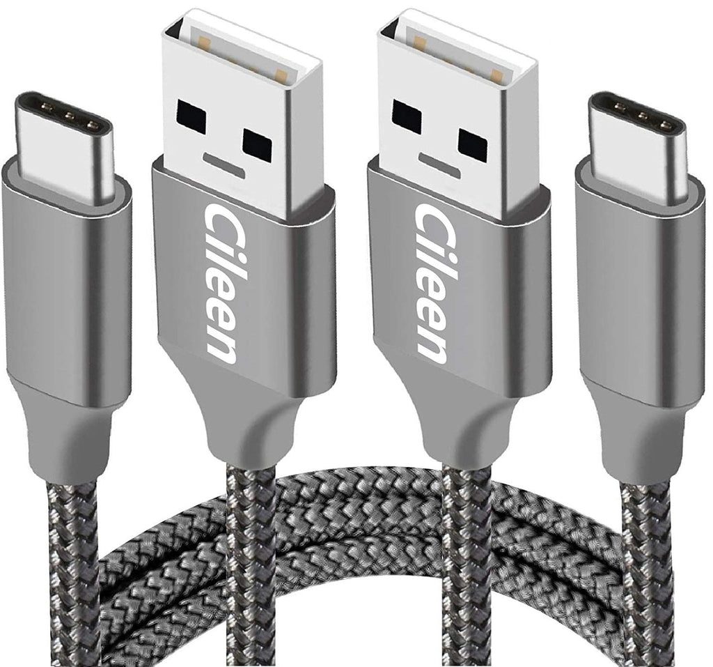 [Australia - AusPower] - USB Cable Type C,10FT 2PACK,Extra Long Braided Charging Cord,FAST Charger For Samsung Galaxy S9 S8 Plus,Note 8,Google Pixel 2 XL,LG G7 V35 ThinQ,V30,Moto Z3 G6 X4,ZTE Blade Z Max X,OnePlus 6 5T 5,Sony Grey 