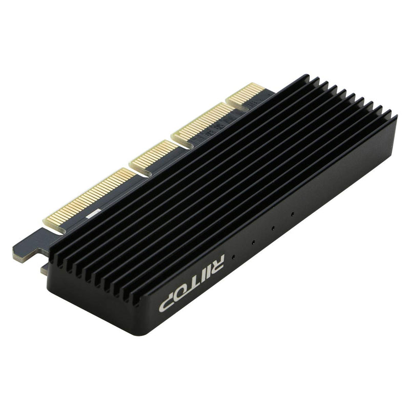 [Australia - AusPower] - NVMe PCIe Adapter, RIITOP M.2 NVMe to PCI-e x4/x8/x16 Card with Heat Sink for M.2 (M Key) SSD 2280/2260/2242/2230 [Upgraded] 