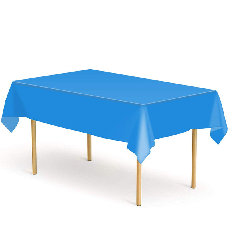 [Australia - AusPower] - ETMURY Plastic Tablecloth 6 Pack Disposable Rectangle Table Covers 54 in. x 108 in. for 6 to 8 Foot Tables Indoor or Outdoor Parties Birthdays Weddings Christmas Deep Blue 6 packs 
