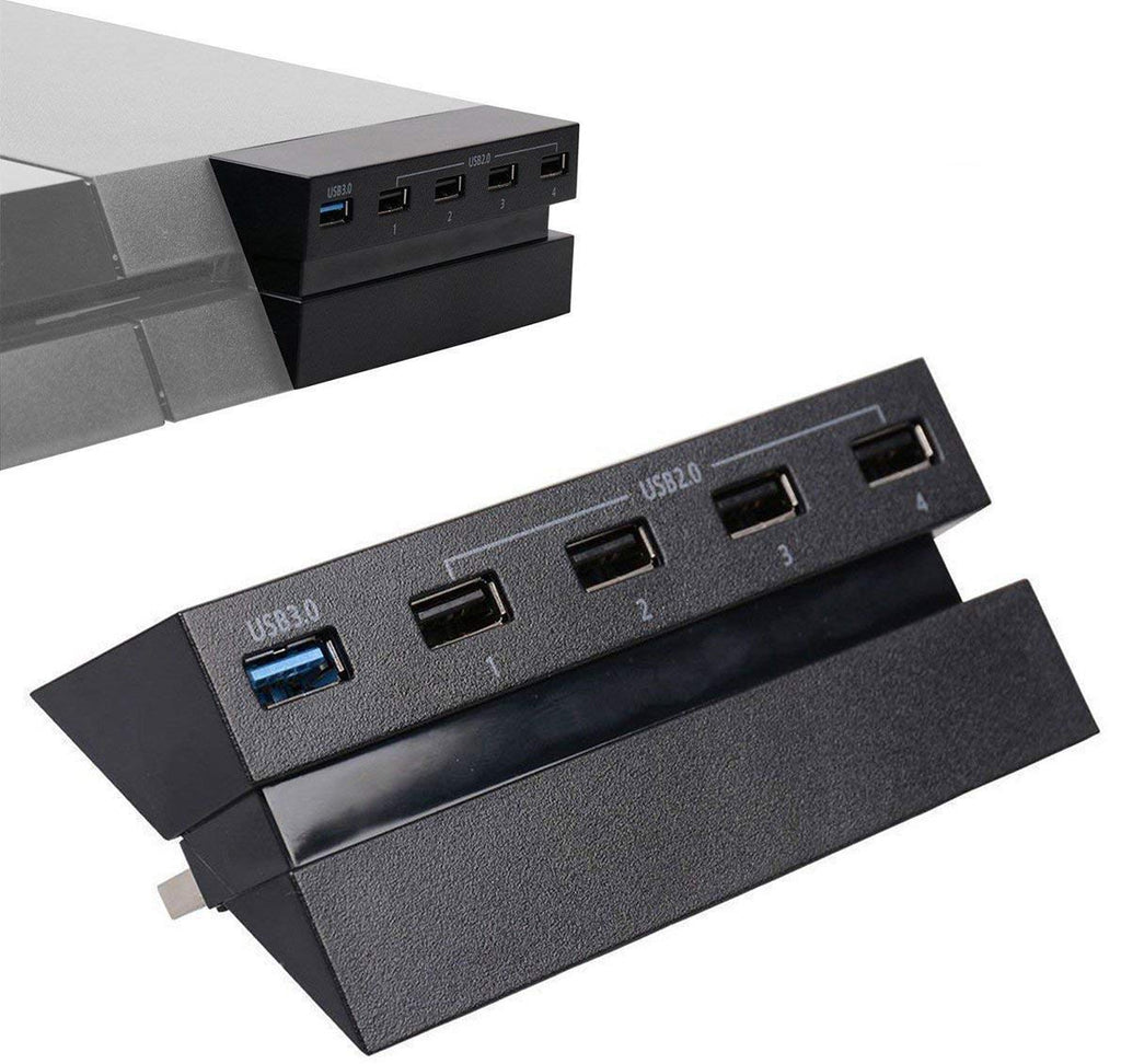 [Australia - AusPower] - PS4 USB Hub 5 Ports 3.0 High Speed Portable Adapter Controller Splitter Expansion for Playstation 4 Console, Not for PS4 Slim, PS4 Pro 