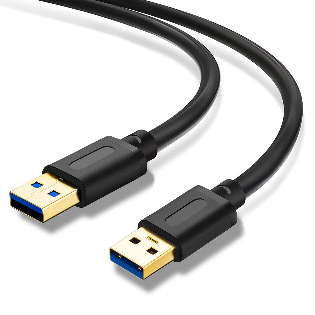 [Australia - AusPower] - USB 3.0 A to A Male Cable 15Ft,USB to USB Cable USB Male to Male Cable USB Cord with Gold-Plated Connector for Hard Drive Enclosures, DVD Player, Laptop Cooler (15Ft/5M) 15 Ft 