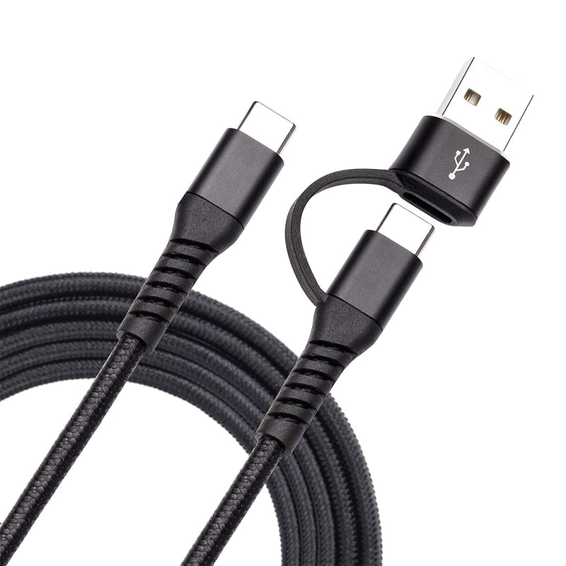 [Australia - AusPower] - USB C to USB C Cable 60W 10ft,QC & PD 2-in-1 USB-A/C to USB-C Fast Charger Cord for Apple MacBook Pro/Air 2020/2019/2018,iPad Pro 2020/2019/2018,Samsung Galaxy S21,Type-C Laptops 