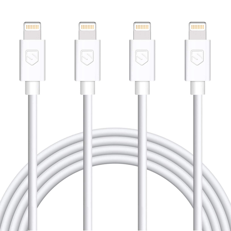 [Australia - AusPower] - iPhone Charger, 4Pack 6FT Lightning to USB Charging Cable Cord Compatible with iPhone 13 12 11 Pro 11 XS MAX XR X 8 8Plus 7 7Plus 6 6Plus 6S 6SPlus 5 5S SE (S-06WH) White 