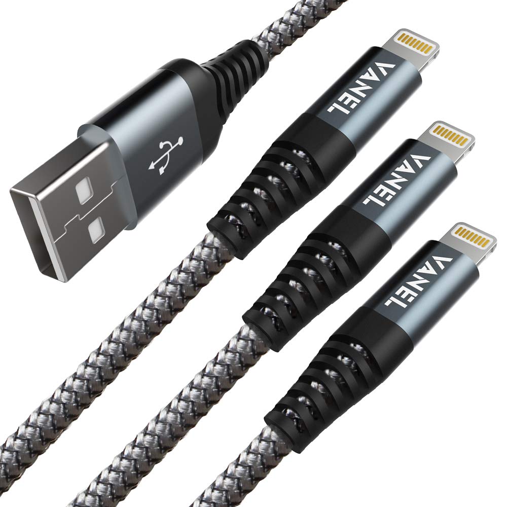 [Australia - AusPower] - 3FT 3Pack Phone Charger Cable Braided USB Charging Cord Compatible with iPhone 11 / Pro Max/X/Xs Max/Xr /8 Plus/ 7 Plus/ 6S Plus / 6 Plus/iPad Mini/Air Case… 3FT 