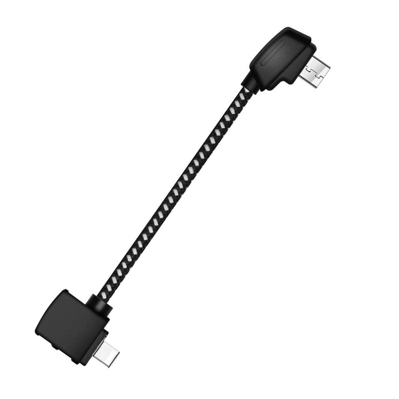 [Australia - AusPower] - Hanatora 3.66 Inch Micro AB to iOS Remote Controller Cable for DJI Mavic Mini,Mini SE,Mavic 2 Pro/Zoom,Mavic Air,Mavic Pro Platinum, Phone OTG Nylon Braided Data Cord Accessories(iOS Connector) 