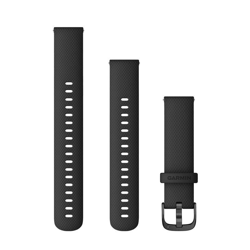 [Australia - AusPower] - Garmin Quick Release Accessory Band 18 mm- Black with Slate Hardware (010-12932-01) 