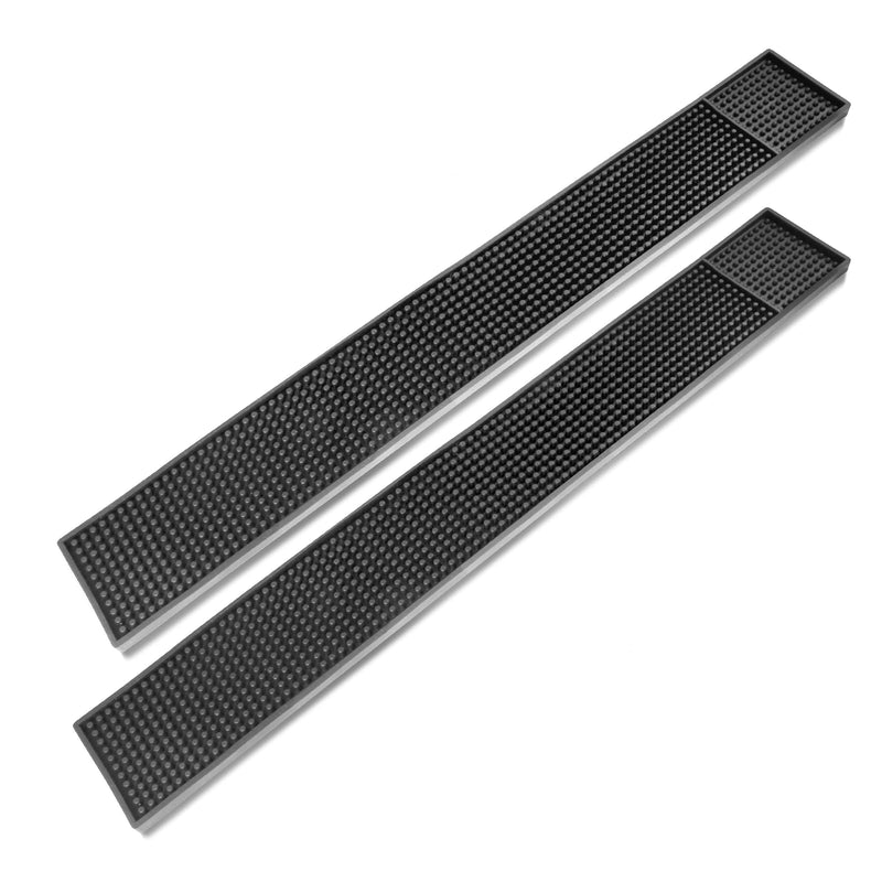 [Australia - AusPower] - ProTensils Rail Bar Mat 23" x 3.25" Rubber Black Bar Service Spill Mats for Counter-Top (2 Pack) 