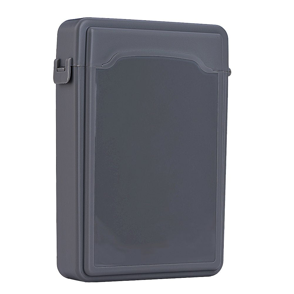 [Australia - AusPower] - 3.5in HDD Storage Box Case Dust Proof PP SSD HDD Disk Case Computer Hard Drive Enclosures for 3.5in HDD and SSD Gray 