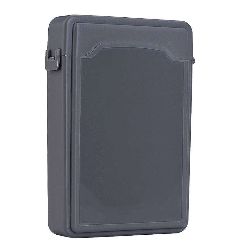 [Australia - AusPower] - 3.5in HDD Storage Box Case Dust Proof PP SSD HDD Disk Case Computer Hard Drive Enclosures for 3.5in HDD and SSD Gray 