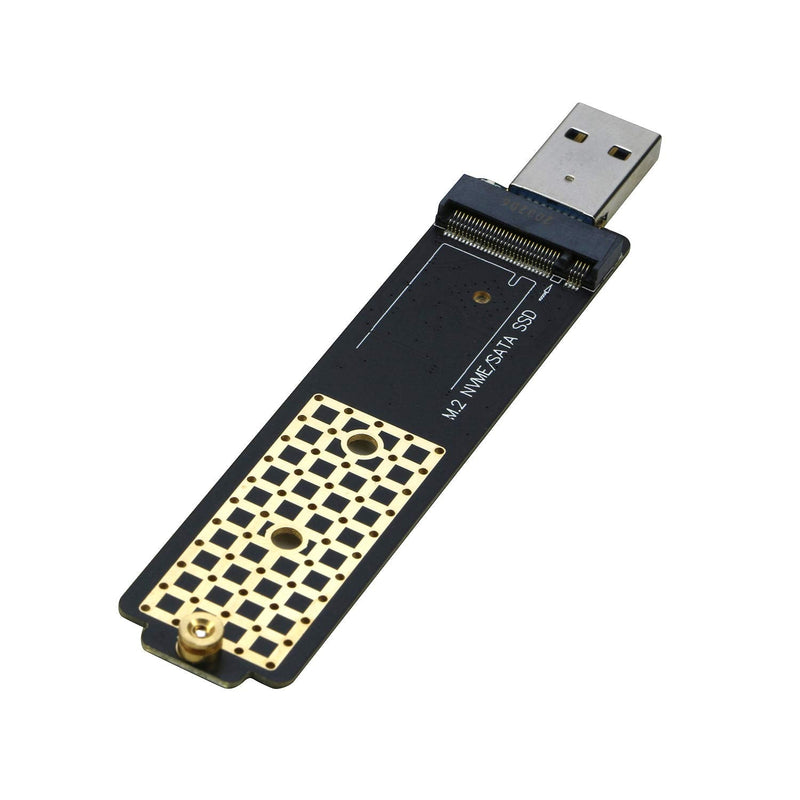 [Australia - AusPower] - M.2 to USB Adapter, RIITOP NVMe to USB 3.1 Reader Card Compatible with Both NVMe (PCI-e) M Key SSD & (B+M Key SATA Based) NGFF SSD 