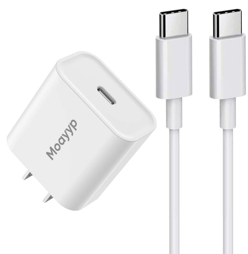 [Australia - AusPower] - USB C Fast Wall Charger Compatible iPad Pro 12.9, Pro 11 inch 2020/2018, New Air 4 10.5, Google Pixel 5 4 3 2 XL 3A 4A 2XL 3XL 4XL, Wall Charger Adapter with 3ft USB C to C Charging Cable 