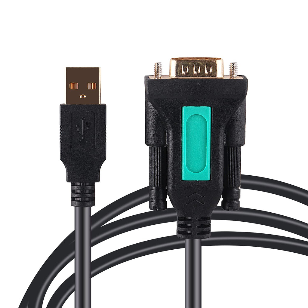 [Australia - AusPower] - 10FT USB to DB-9 9 Pin Male RS-232 Serial Adapter Cable Compatible with Windows Mac OSX and Linux (10FT) 10FT 