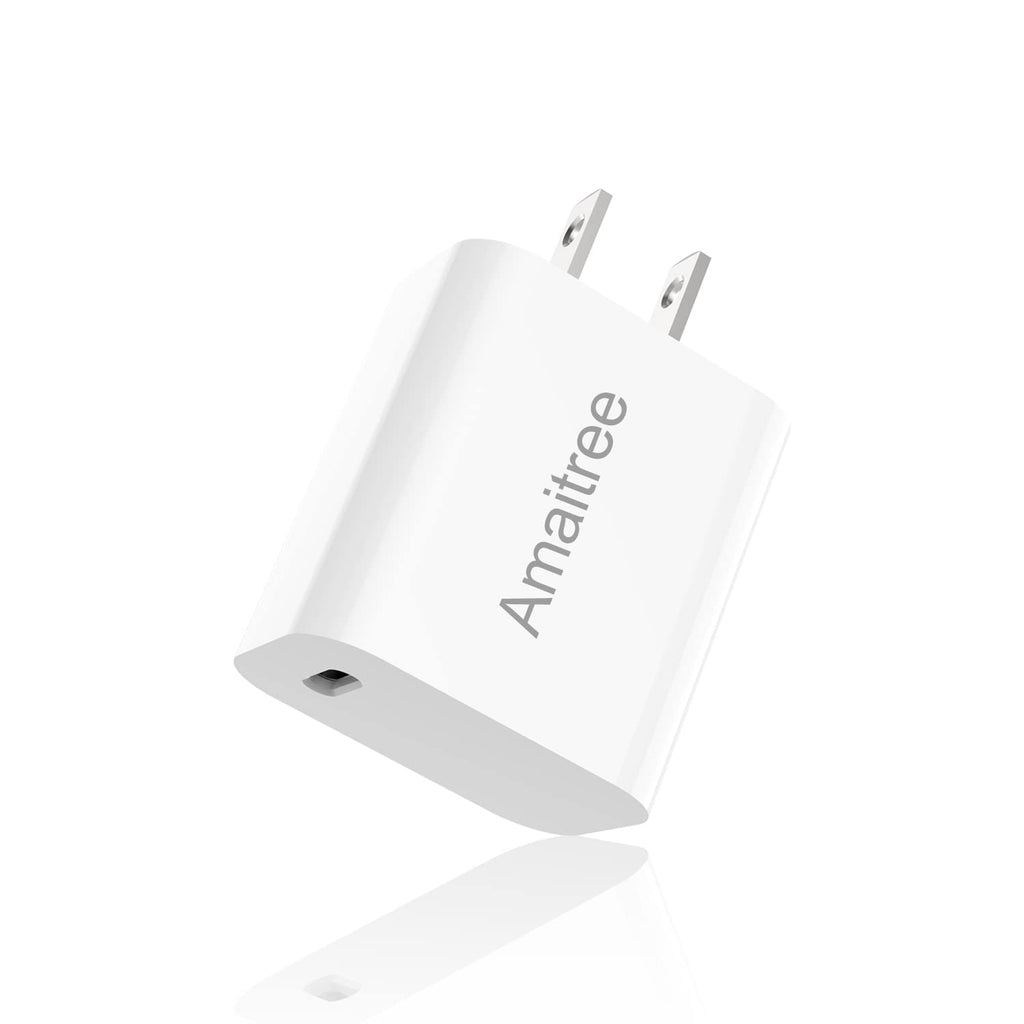 [Australia - AusPower] - USB C Wall Charger, Amaitree 20W iPhone 13 USB-C Charging Block Adapter, USB-C Charger Block,Compatible for iPhone 13/12/11/Mini/Pro/13 Pro Max/XR/8 Plus/iPad Mini6/Pixel/Samsung S10/S9 and More 