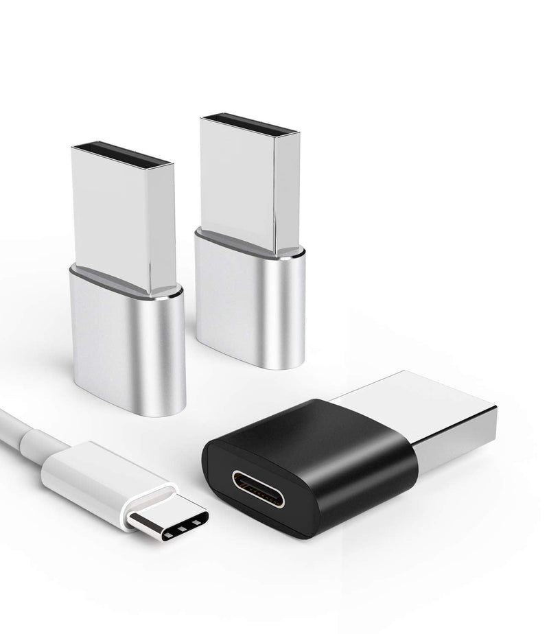 [Australia - AusPower] - 3-Pack,USB C to USB Adapter,Type-C Female to USB Male Charger Cable Converter for iPhone 11 12 Mini Pro Max Airpods iPad air4 Magsafe,Samsung Galaxy Note 10 S20 Ultra A71 S21,PC,Portable Charging 
