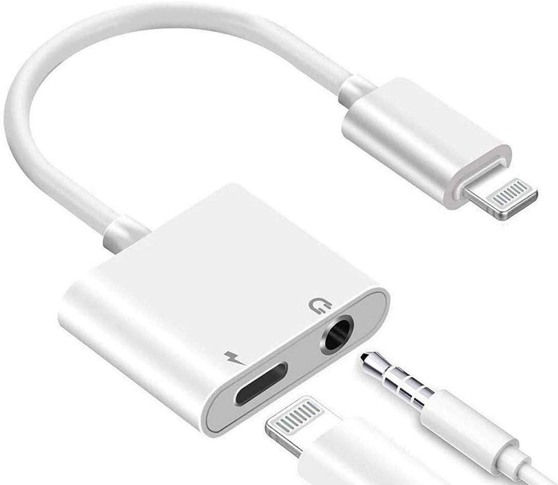 [Australia - AusPower] - Headphones Adapter for iPhone 12, Apple MFi Certified Veetone Lightning to 3.5 mm Headphone Jack AUX Audio Dongle Charger Splitter Adapter for iPhone 12 Pro 11 SE XR XS X 8 7, Support iOS 14 1Pack 