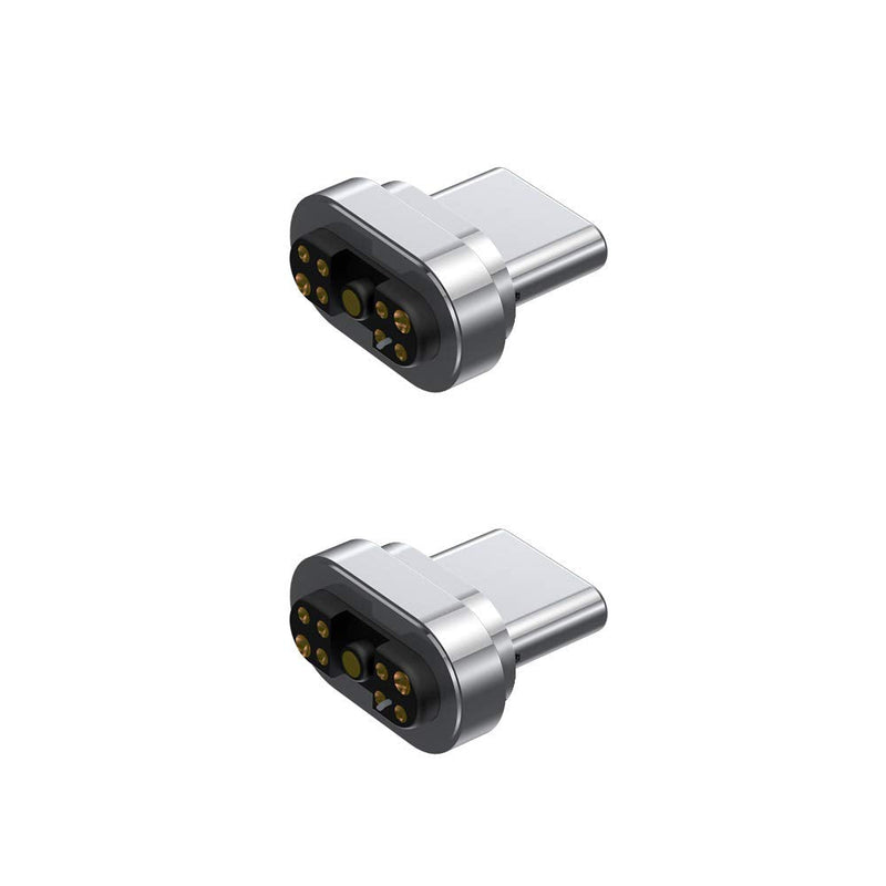 [Australia - AusPower] - Magnetic Adapter Connector 9pins Tips Head Bundle, (2 Pack)(Replacement) USB Type C Compatible Magnetic Adapter 9Pins 100W. USB C for MacBook iPad Pro/Air Laptop/Tablet and More USB Type C Devices… 