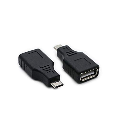[Australia - AusPower] - 2 Pack USB 2.0 Micro USB Male to Type A Female OTG Adapter Connector Converter Coupler 
