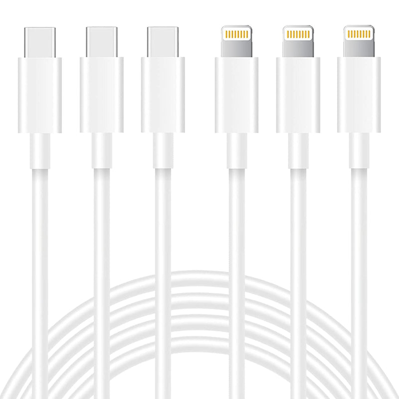 [Australia - AusPower] - USB C to Lightning Cable, [Apple MFi Certified] 3Pack 6FT iPhone Fast Charger Cable USB-C Power Delivery Type C Charging Cord Compatible with iPhone 13 12 Pro Max Mini 11 XS XR X 8 Plus iPad 