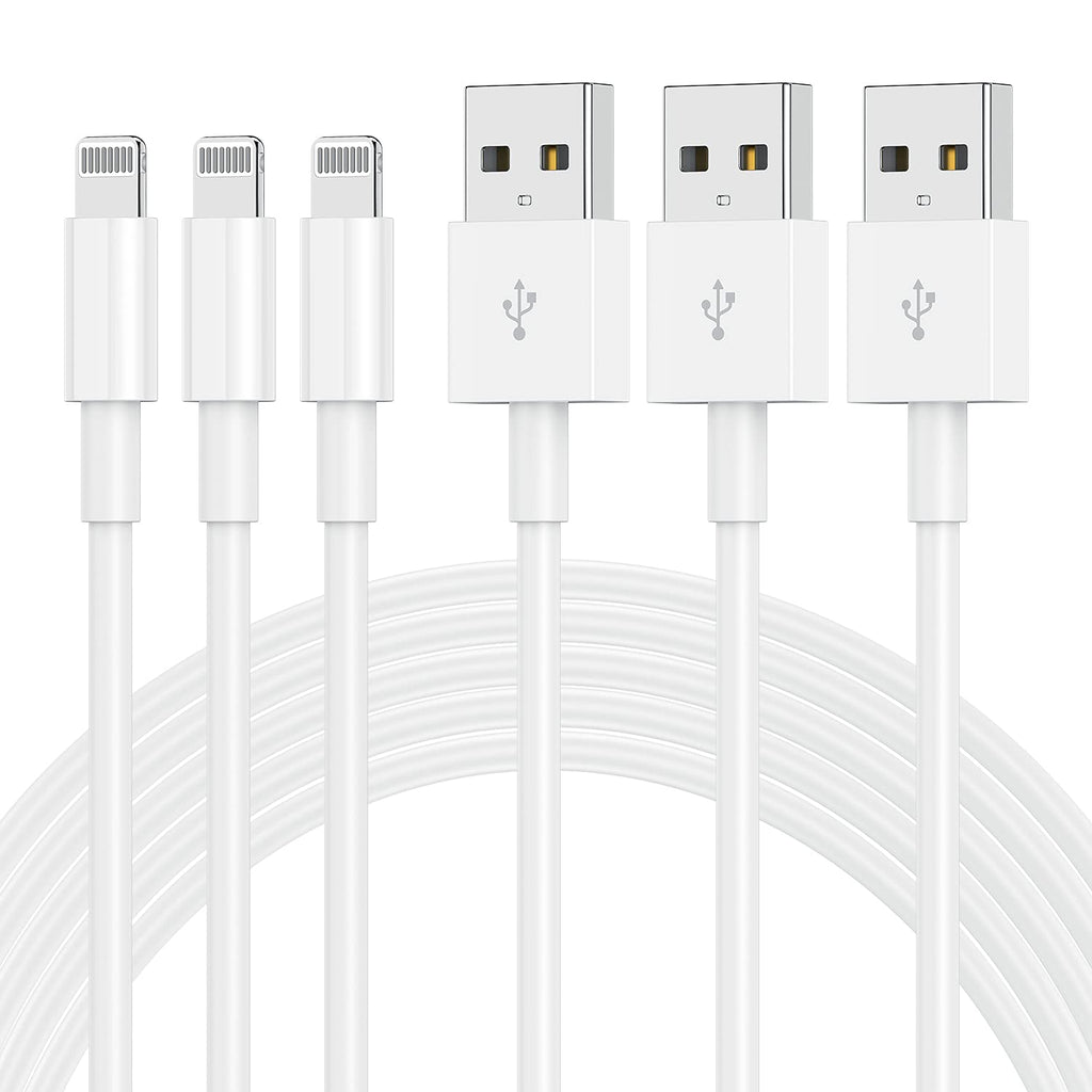 [Australia - AusPower] - [3 Pack]Apple Chargers for iPhone 12 11 Charger Cable 10 ft,[Apple MFi Certified]Apple Charging Cord 10ft Lightning to USB Cable 10 Foot, Fast Phone Charging Cord for iPhone 12 Pro Max/11/10/X/XR/8/7 White 3 